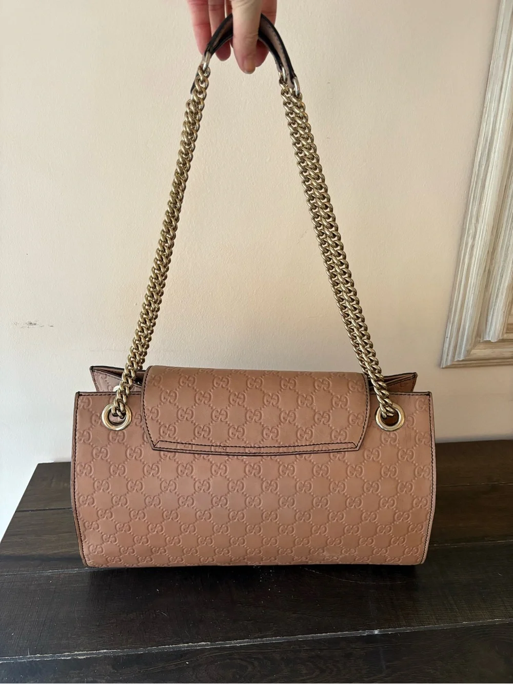 Gucci Emily GG Monogram Leather Shoulder Bag